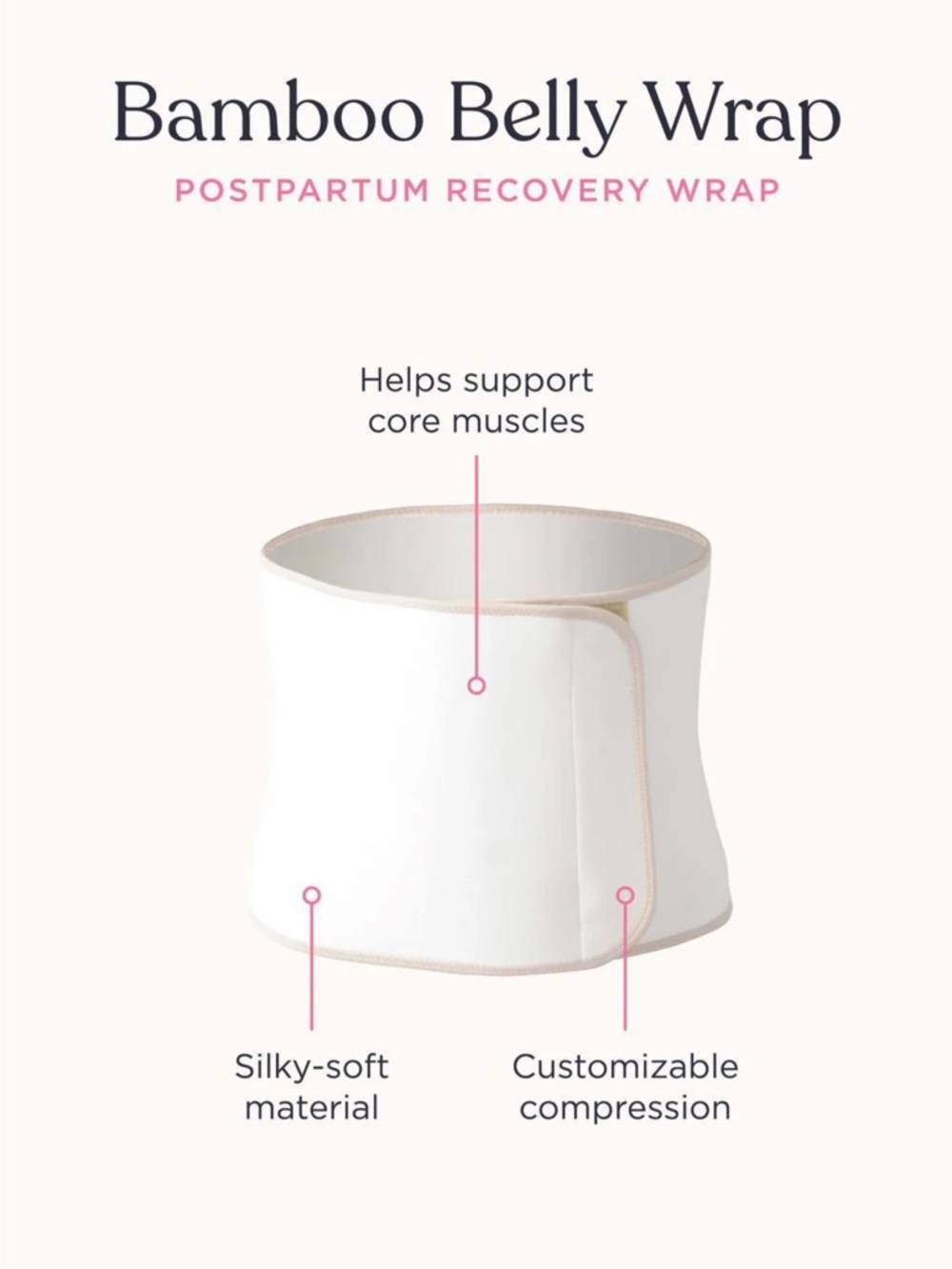 Belly Bandit Postpartum Viscose from Bamboo Wrap - Soft for C-Section Recovery